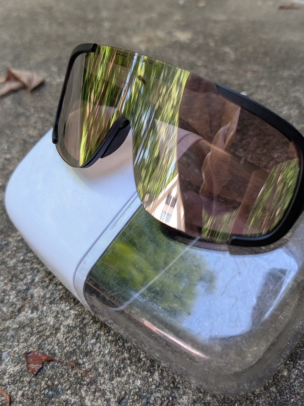POC Aspire Mid Cycling Sunglasses - Uranium Black Frame - Brown Trail Mirror